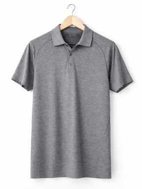 Lululemon Metal Vent Tech Polo Mens M Gray Athletic Training Shirt Breathable